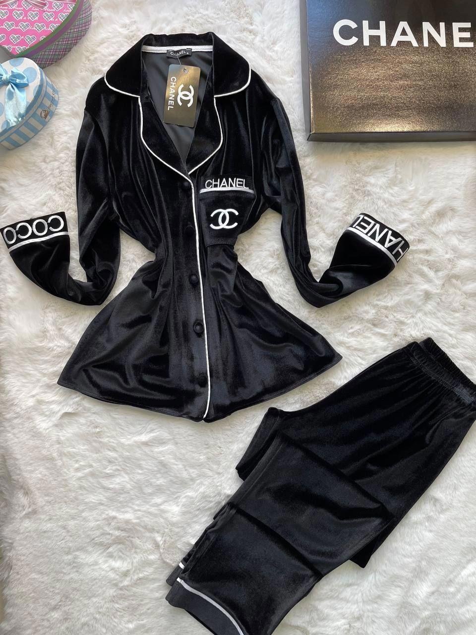 Chanel Iconic Velour Loungewear Set