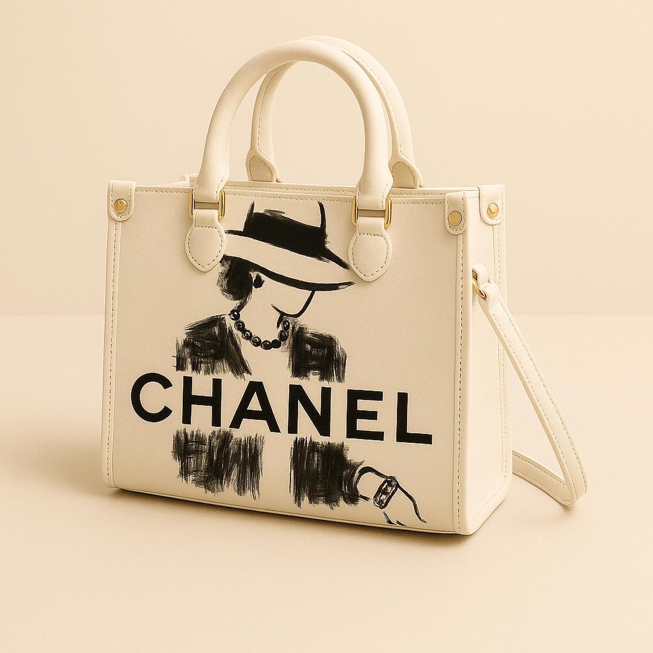 Chanel Iconic White Leather Handbag