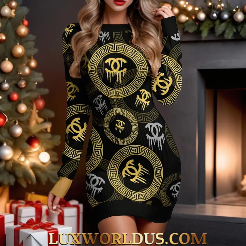 Chanel Luxe Statement Sweater Dress