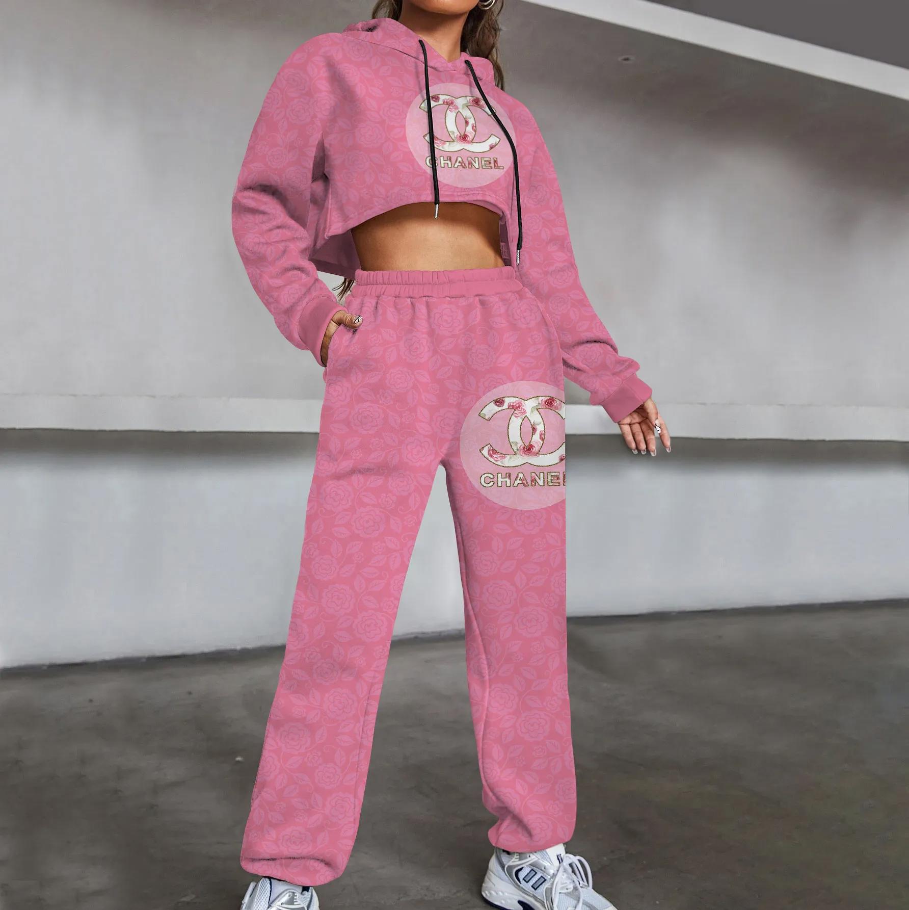 Chanel Pink Monogram Tracksuit Luxury Lifestyle Ad