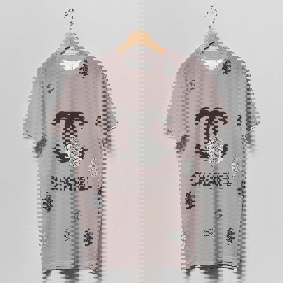 Chanel Rose Print T-Shirt 3D Luxe Edition