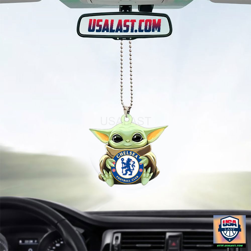 Chelsea Football Club Baby Yoda Keychain Ornament