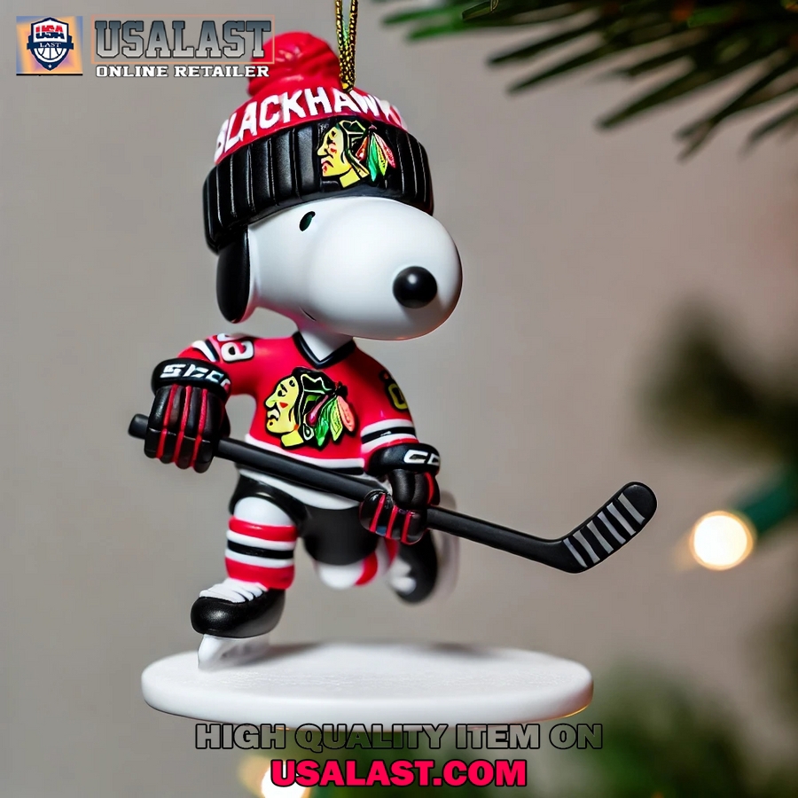 Chicago Blackhawks X Snoopy Ornament