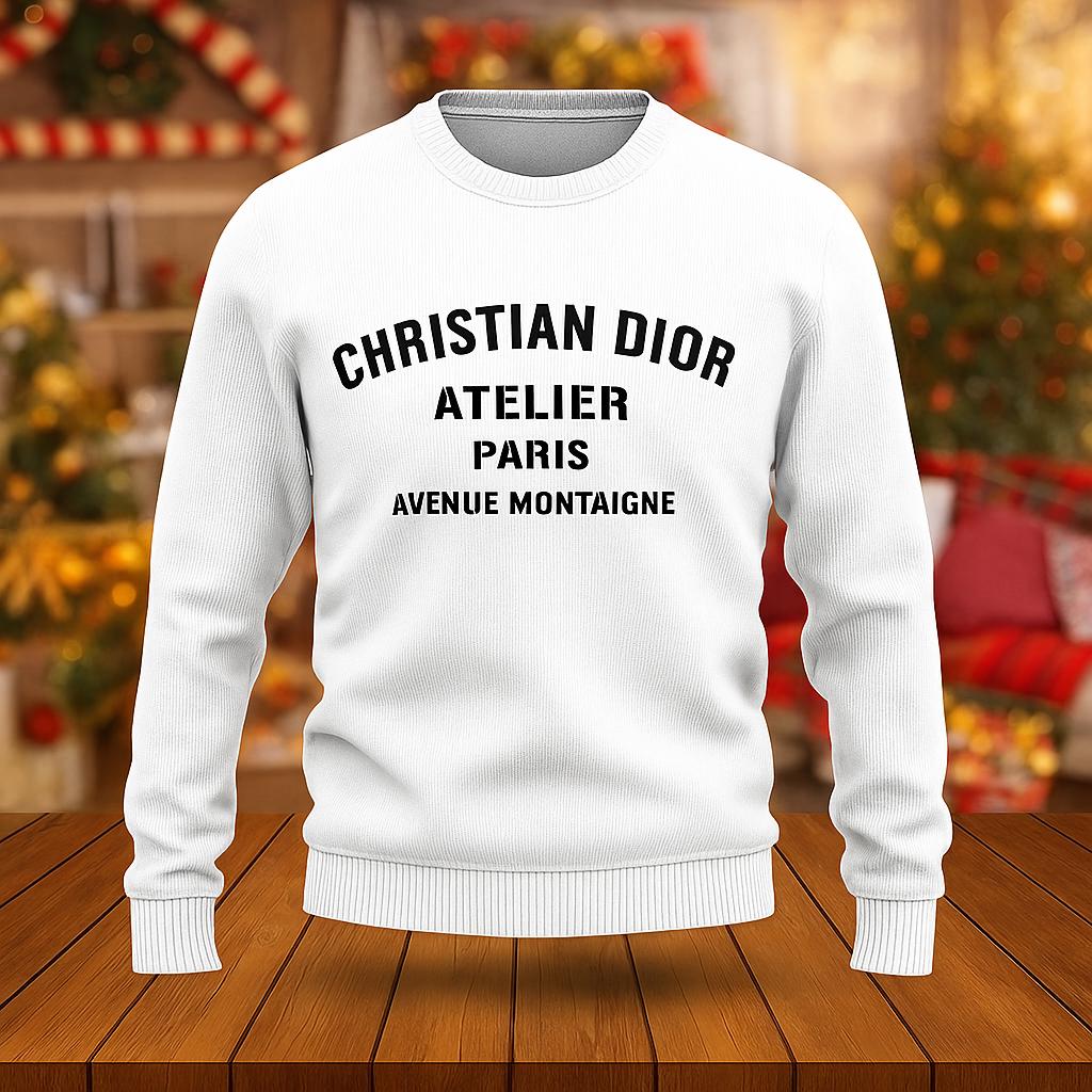 Christian Dior Atelier Paris Sweater White Chic Statement