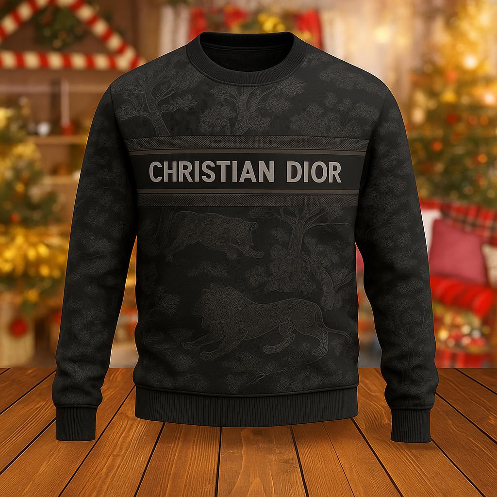 Christian Dior Black Luxurious Lion Sweater