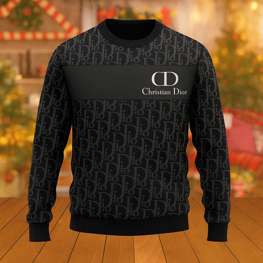 Christian Dior CD Monogram Black Sweater