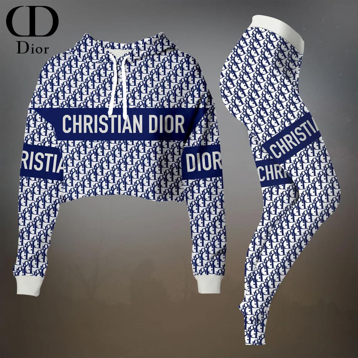 Christian Dior Iconic Monogram Hoodie and Leggings Set