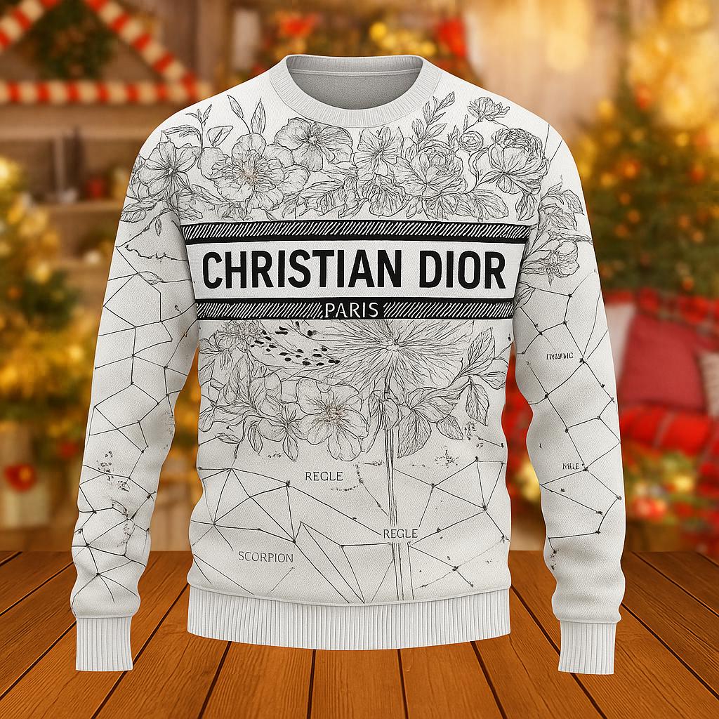 Christian Dior Paris Sweater Floral Constellations