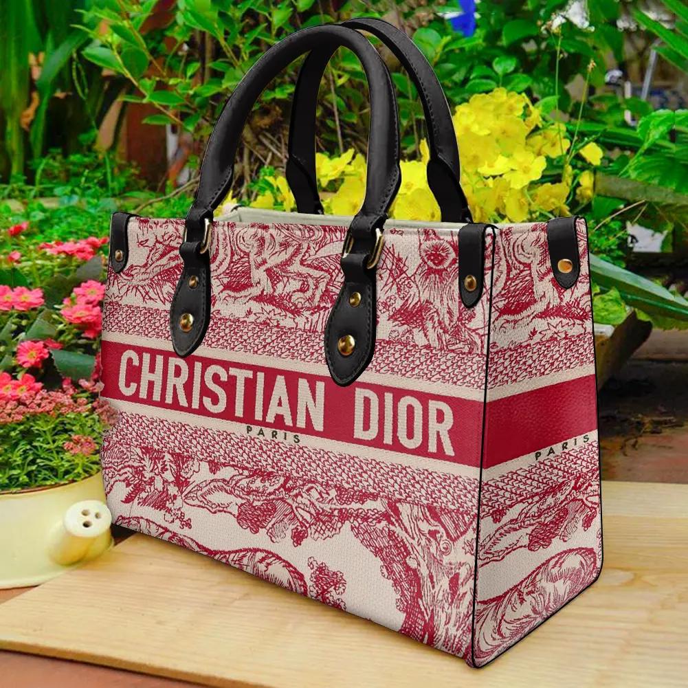 Christian Dior Statement Bag in Red and Cream
