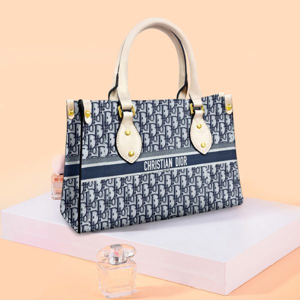 Christian Dior Statement Handbag in Monogram Blue and White