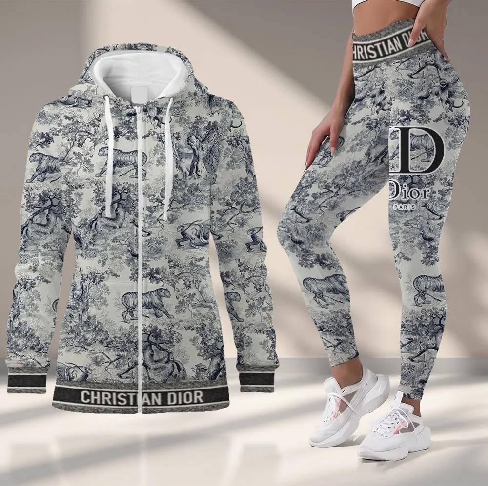 Christian Dior Toile Print Zip-Up Tracksuit