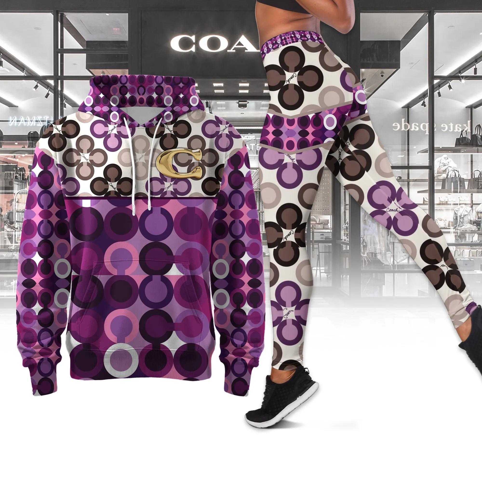 Coach Chic Statement Circle Print Hoodie + Leggings Set