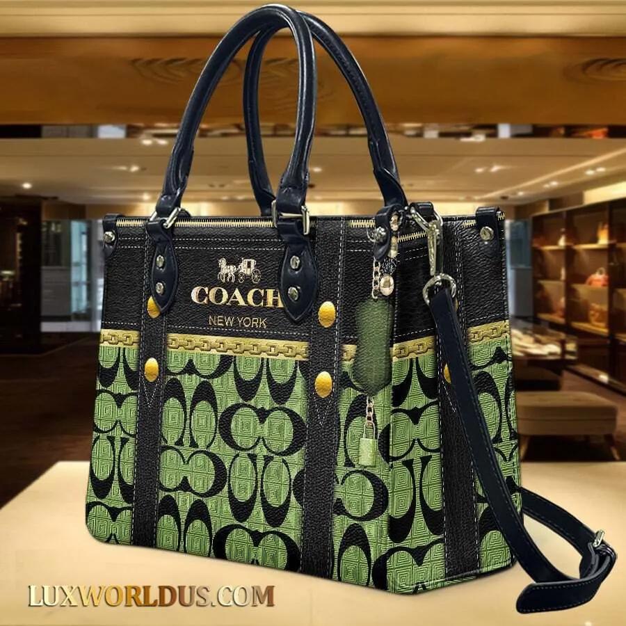 Coach Green Monogram Statement Bag