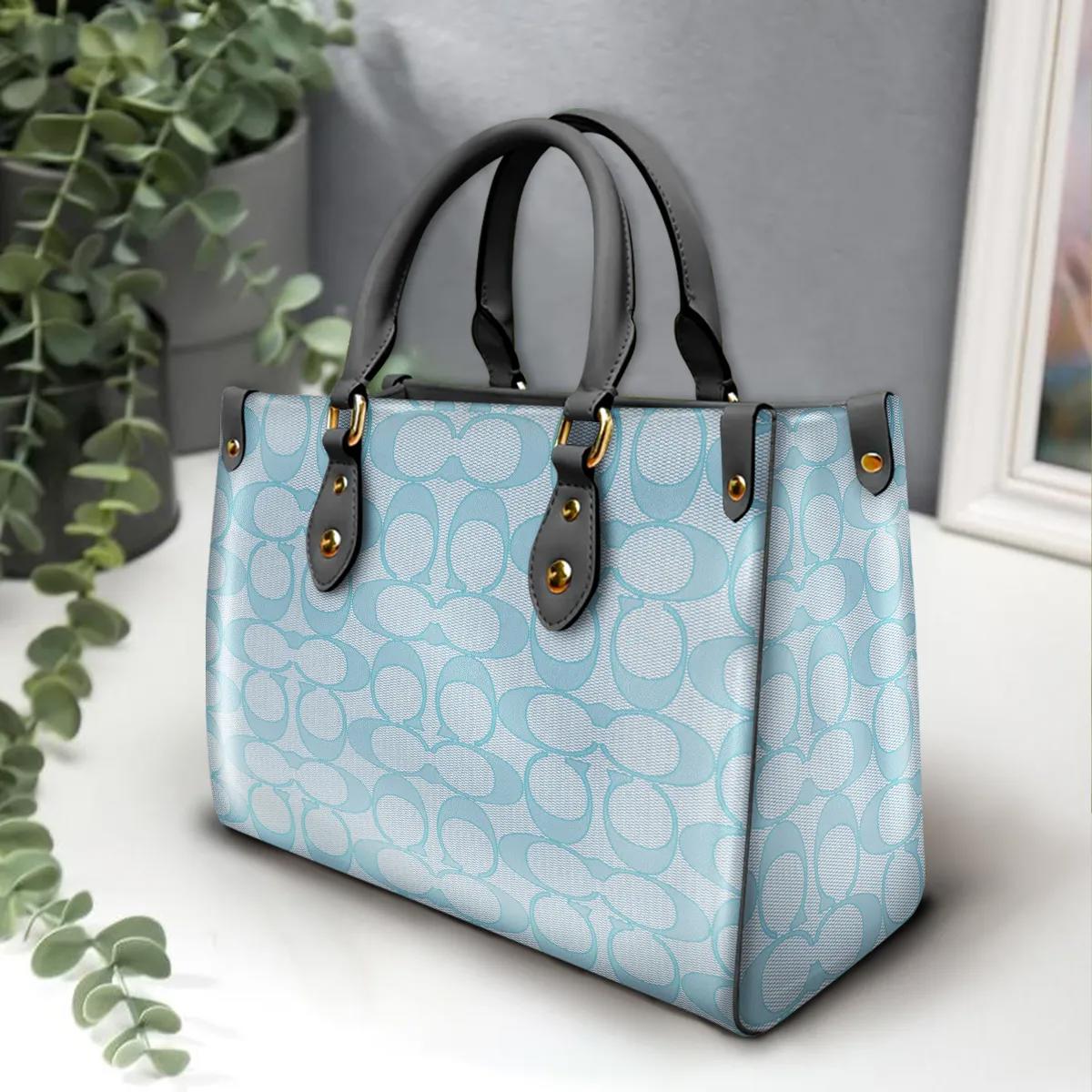 Coach Iconic Blue Leather Handbag