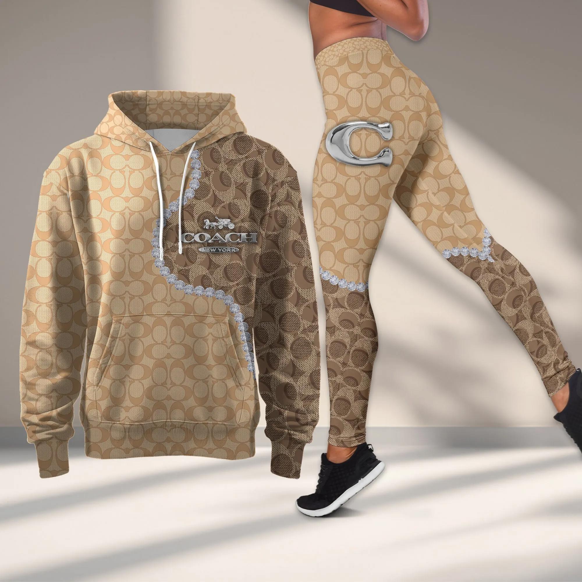 Coach Iconic Monogram Hoodie & Leggings Set