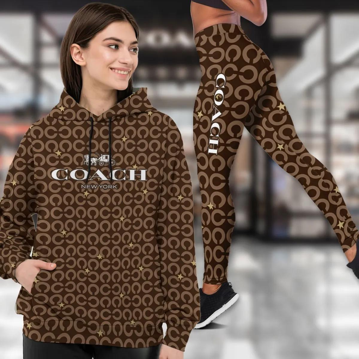 Coach Iconic Monogram Hoodie & Leggings Set
