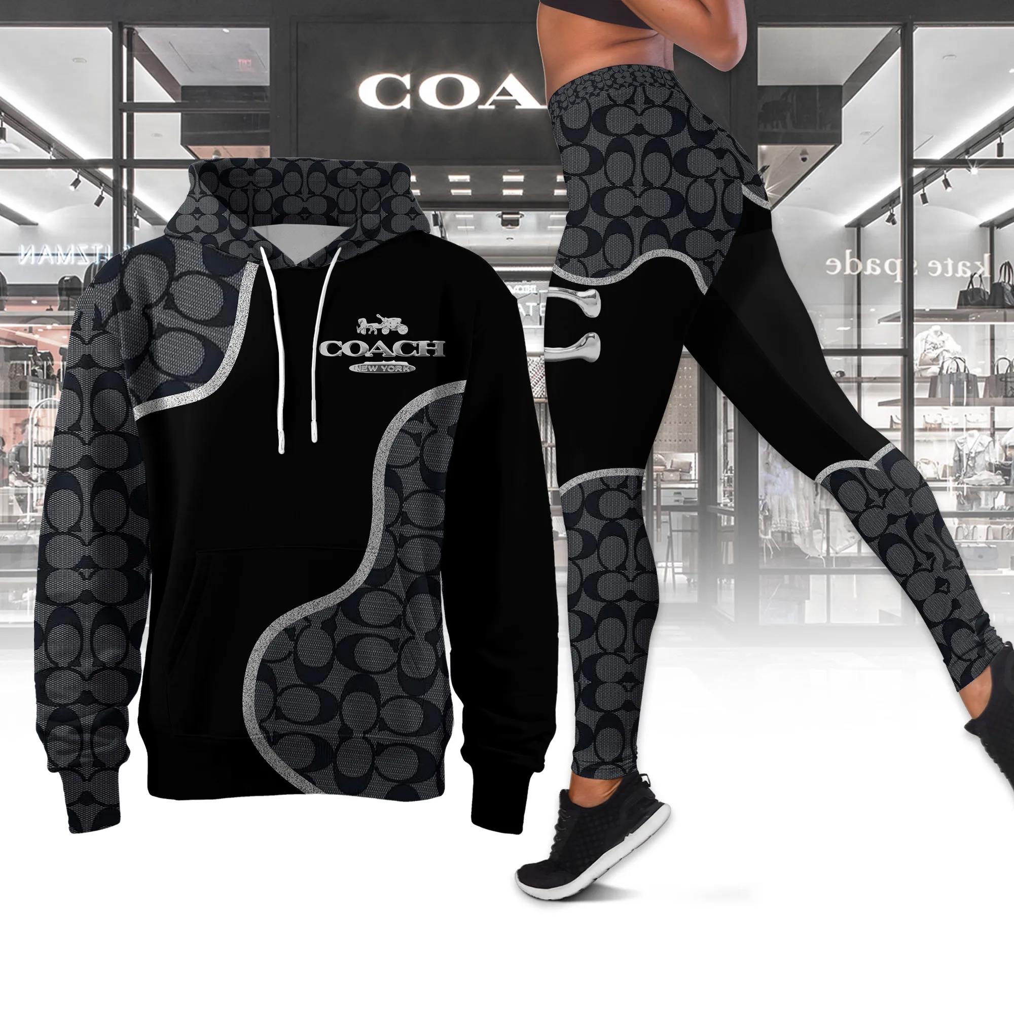 Coach Iconic Signature Hoodie and Leggings Set