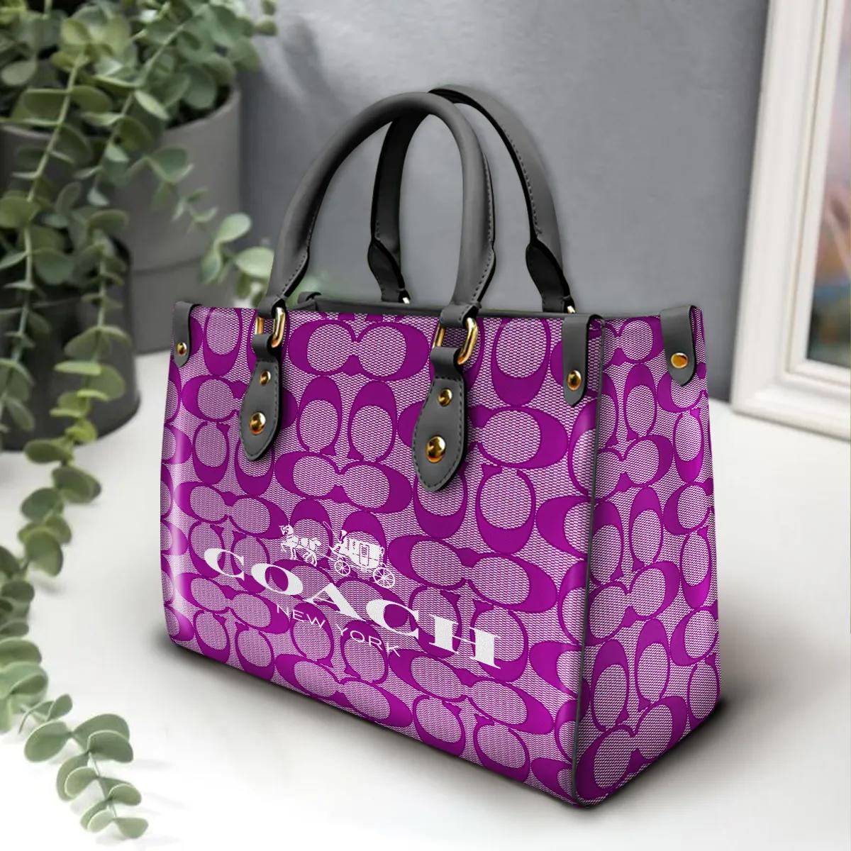 Coach New York Bold Purple Satchel