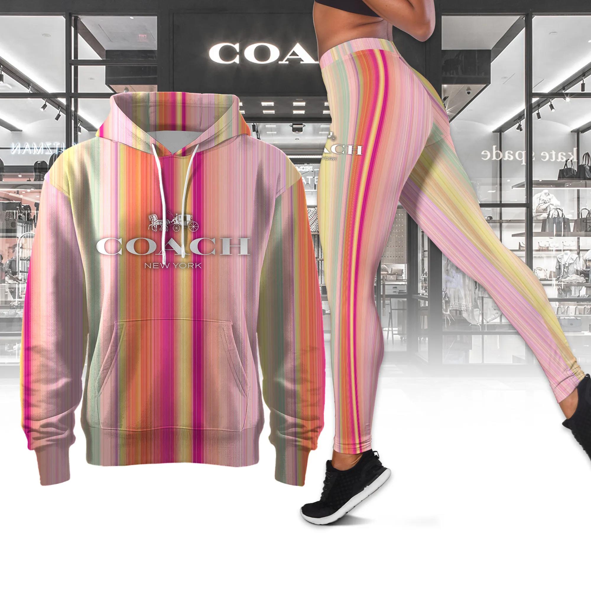 Coach New York Rainbow Striped Jogger Set