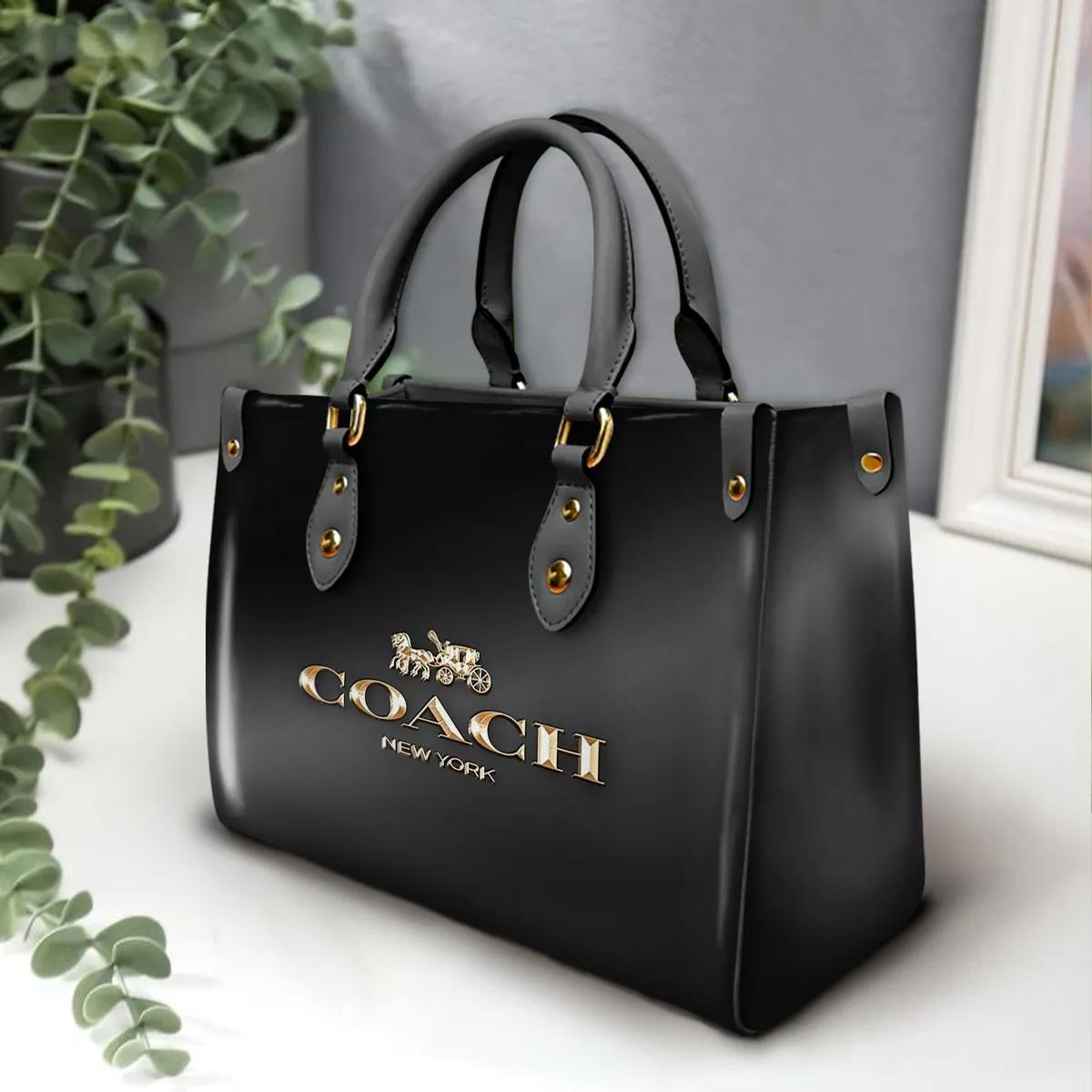 Coach Statement Black Leather Handbag