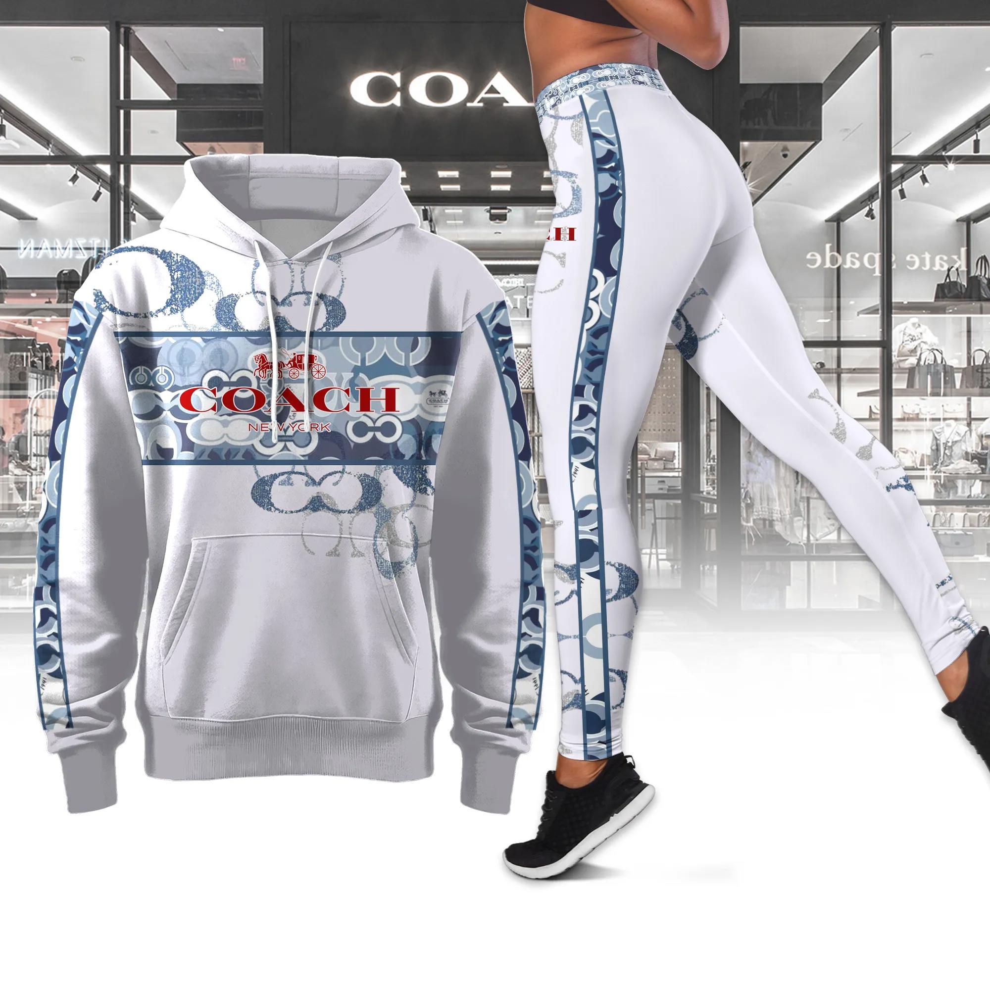 Coach Statement Blue and White Striped Tracksuit Set
