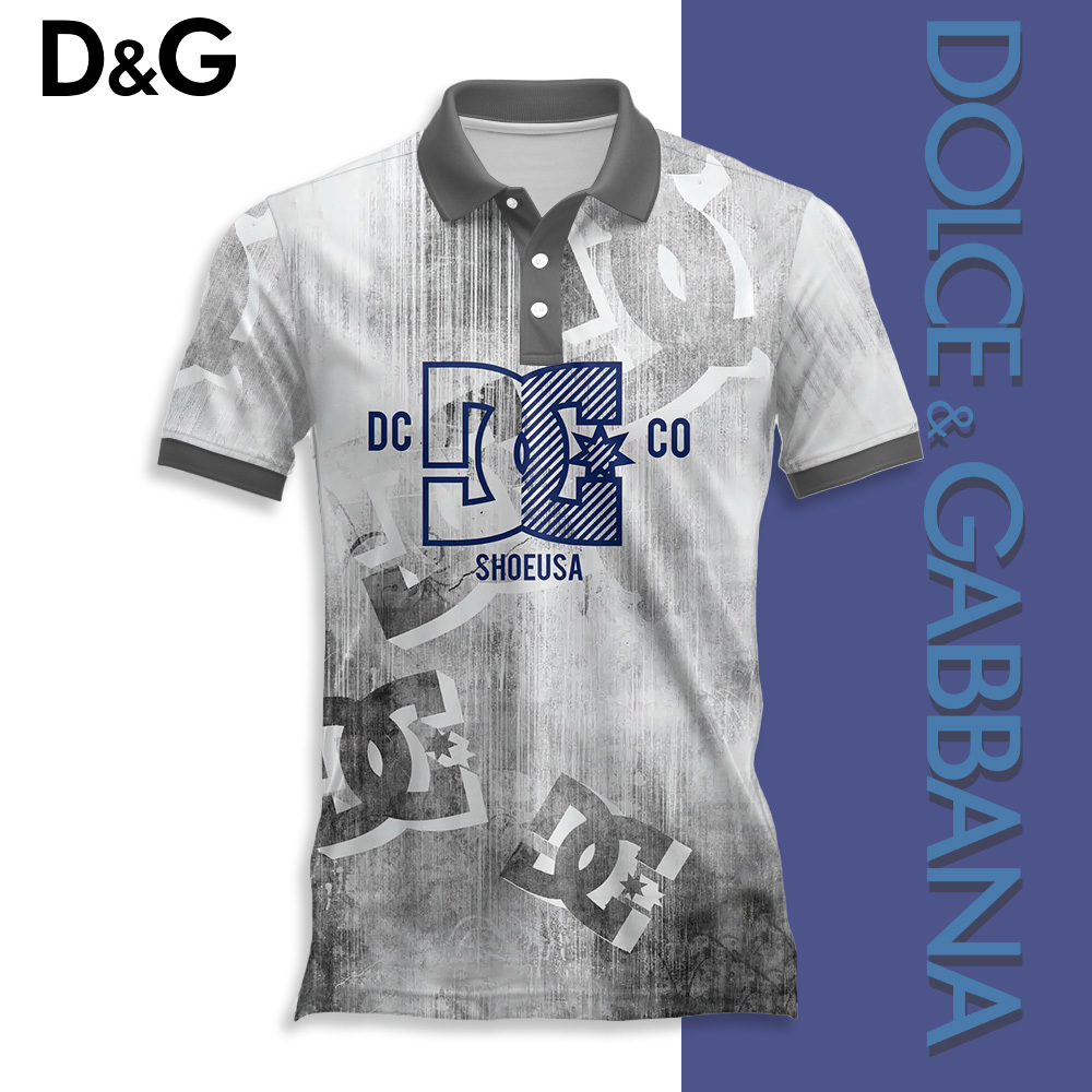 D&G Bold Statement Polo in Iconic Navy