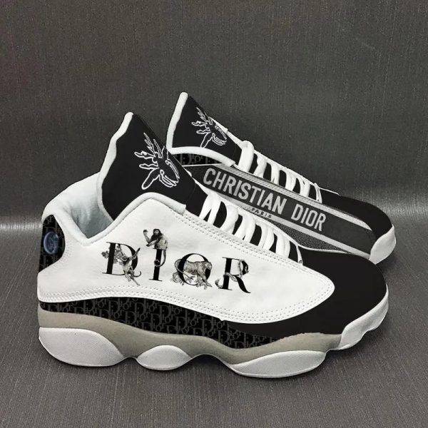 Dior and Black Leather Jordan 13 Sneaker Edgy Lifestyle Statement