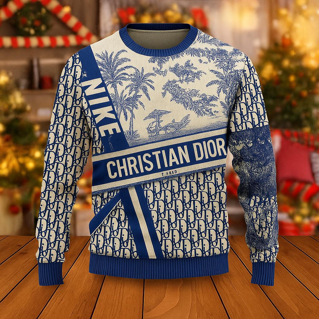 Dior and Nike Palm Tree Sweater