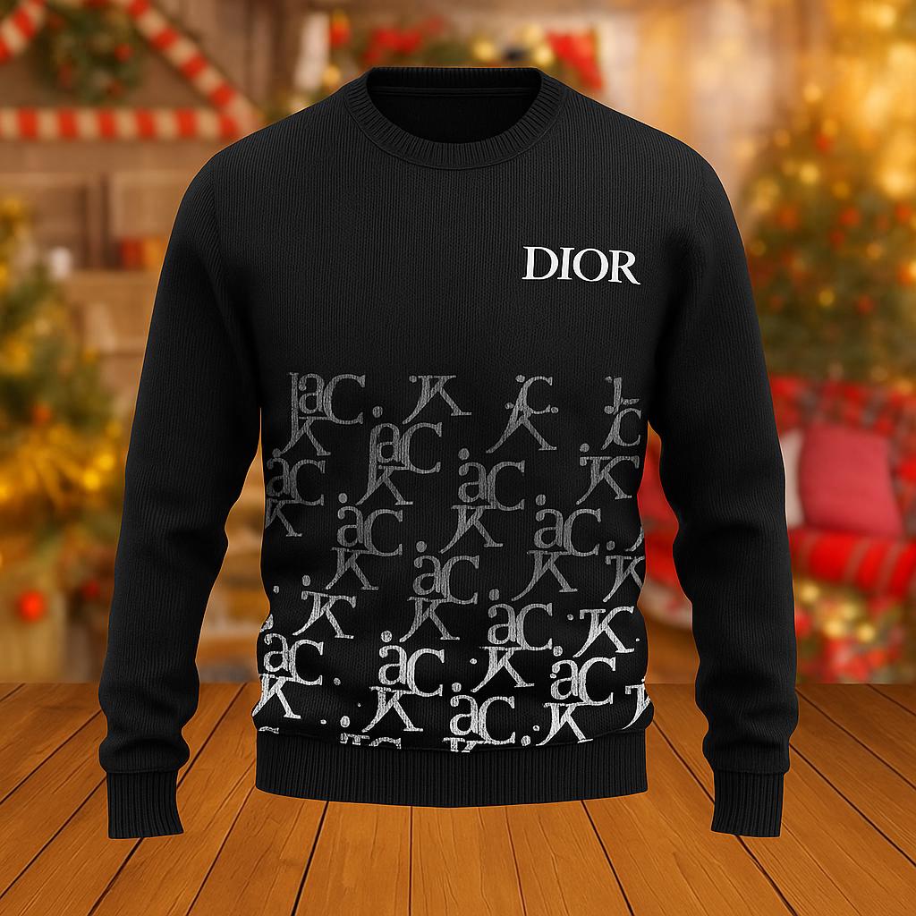 Dior Black Ac-K Sweater Bold Statement Piece