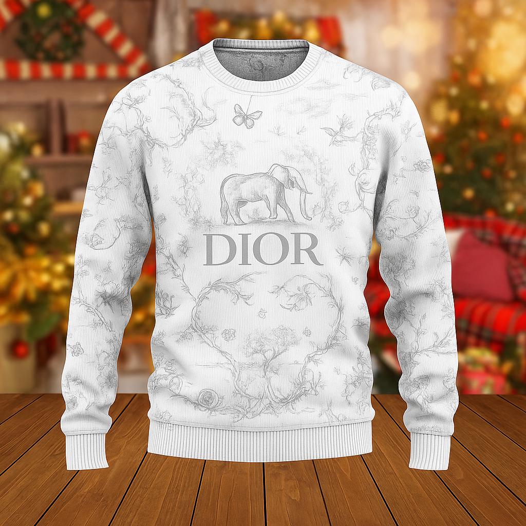 Dior Elephant Sketch Sweater