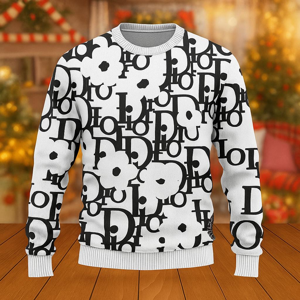 Dior Statement Print Crewneck Sweater