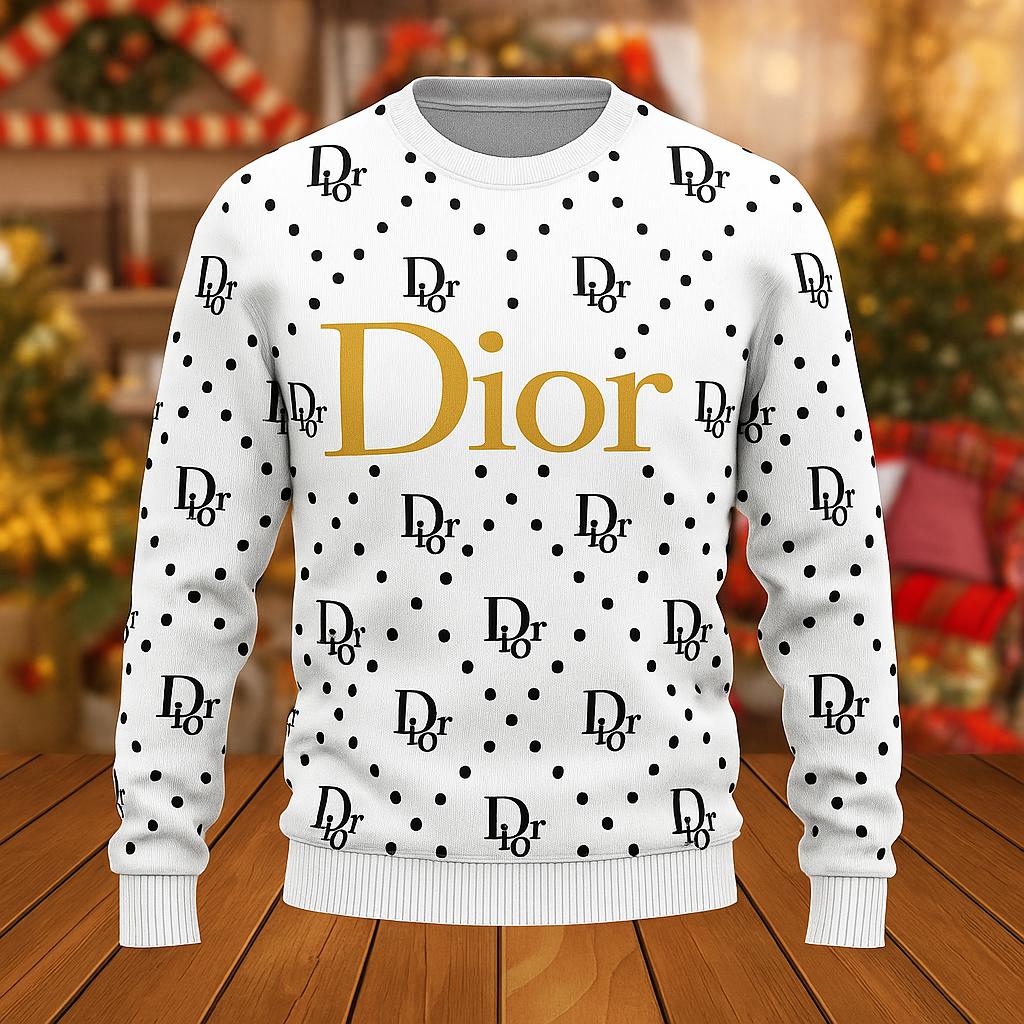 Dior Statement Sweater and Bold Polka Dot Design