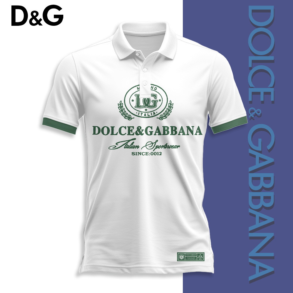 Dolce&Gabbana Iconic Polo Shirt and Green Piping