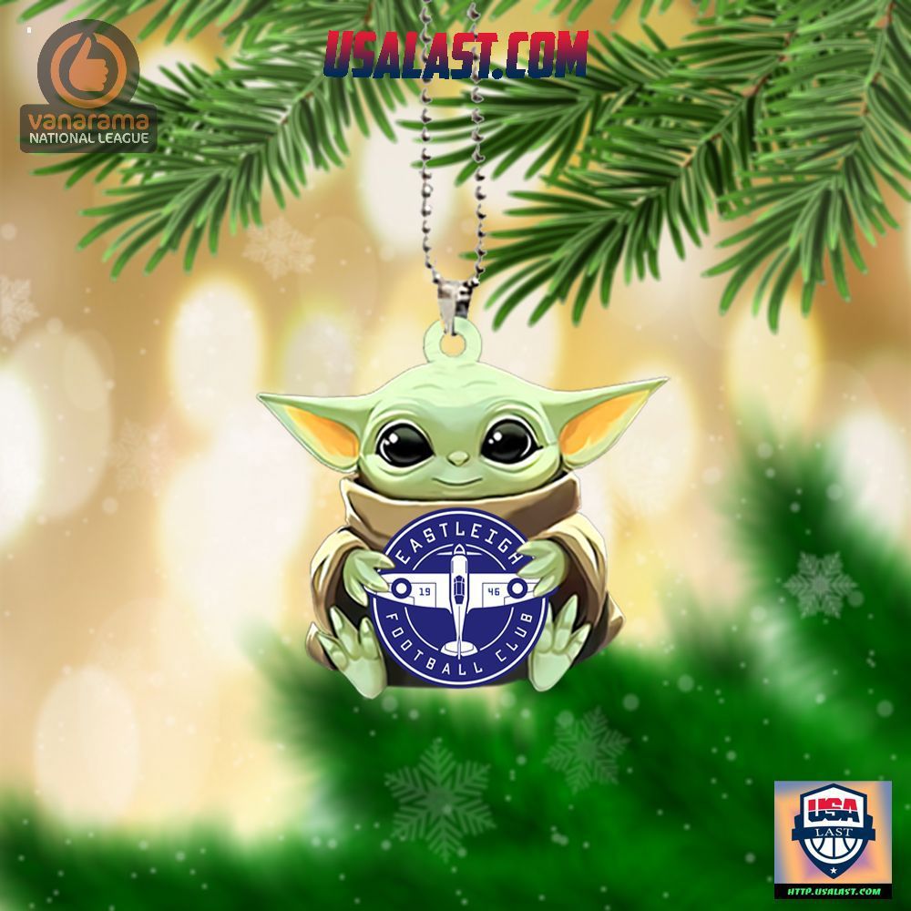 Eastleigh Football Club Baby Yoda Ornament