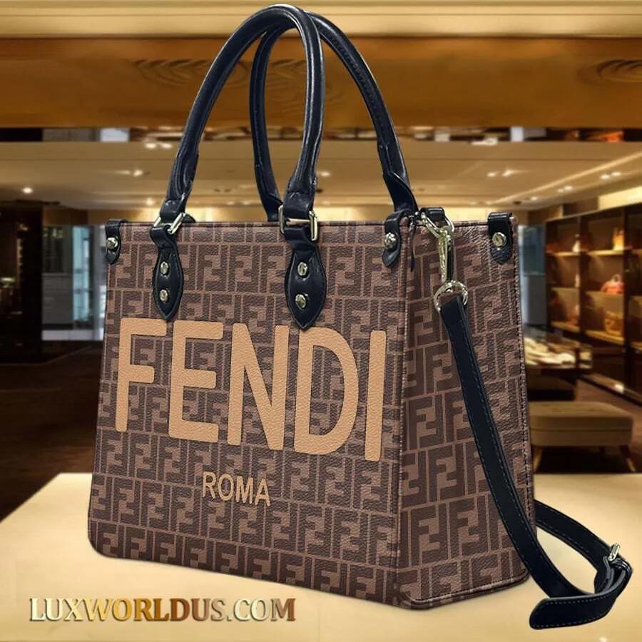 Fendi Roma Iconic Brown Tote