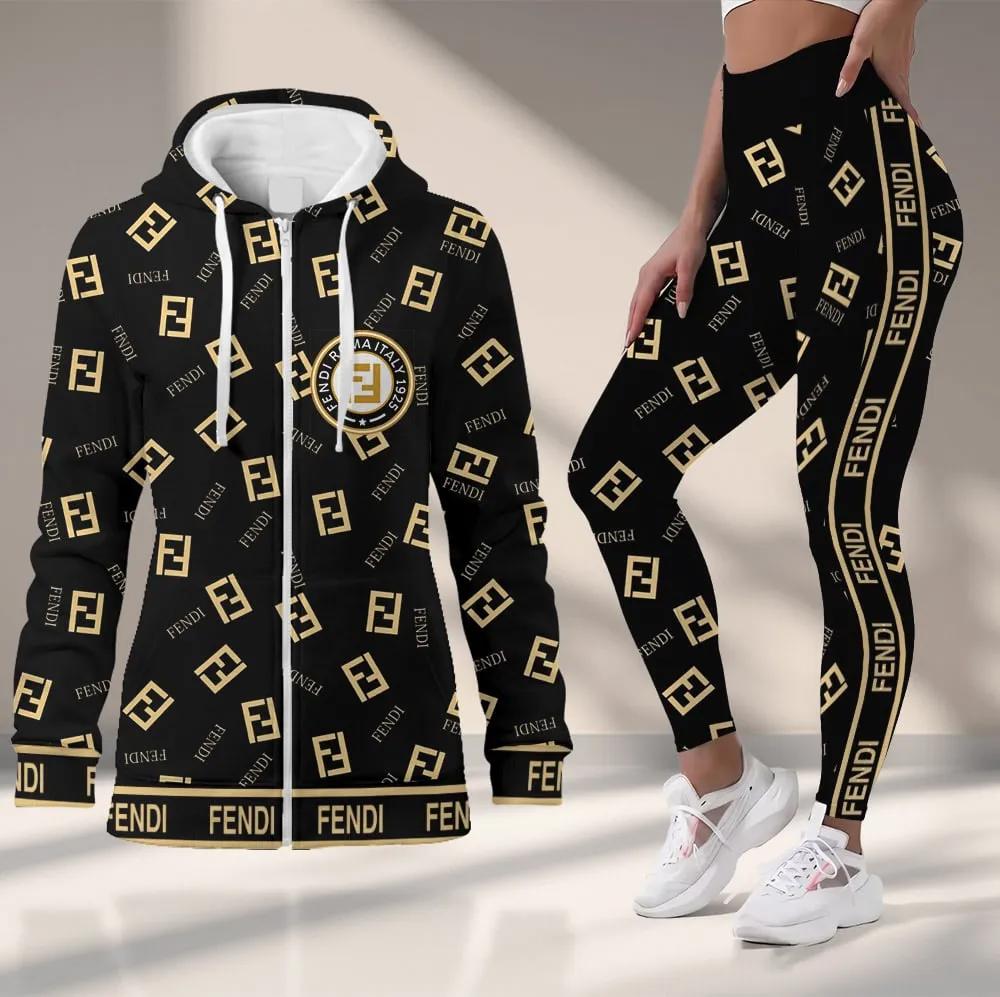 Fendi Statement Hoodie and Leggings Set