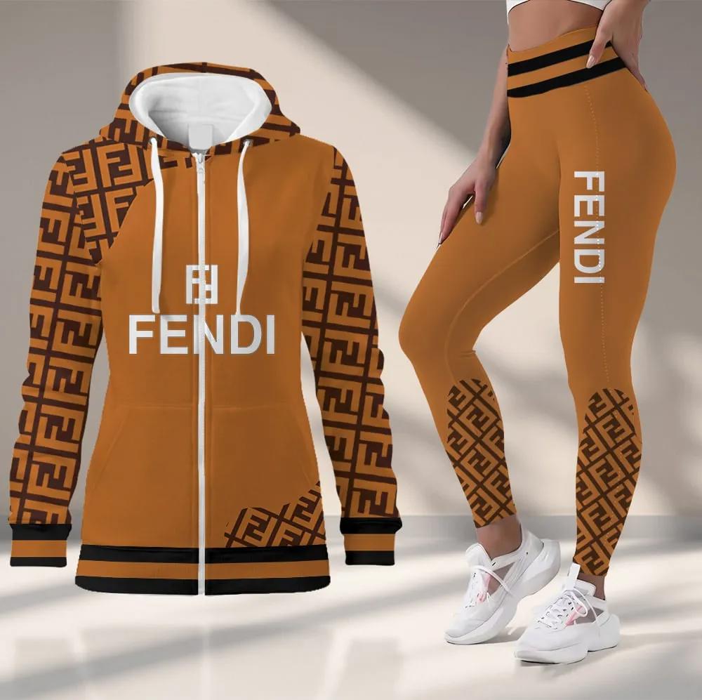 Fendi Statement Orange & Black Tracksuit