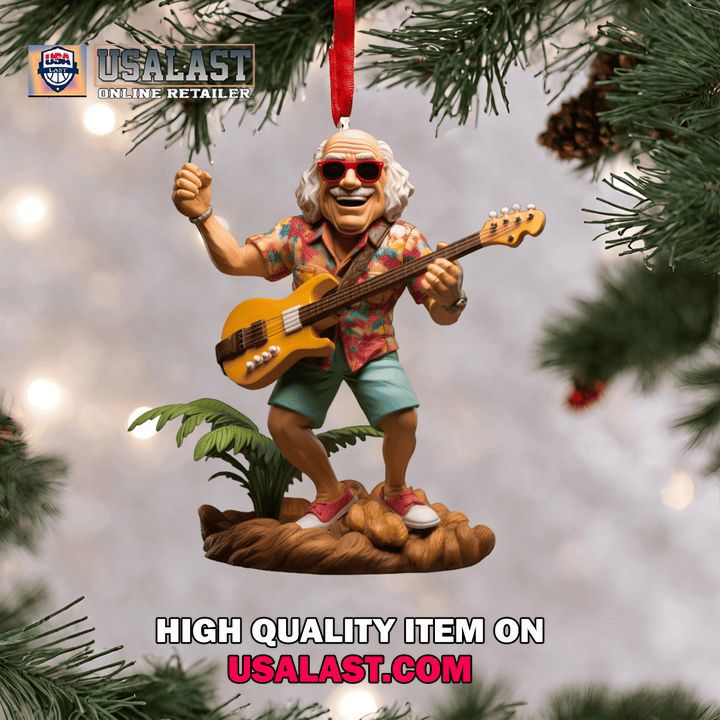 Grateful Dead Ornament with Vintage Guitar & Hawaiian Shirt