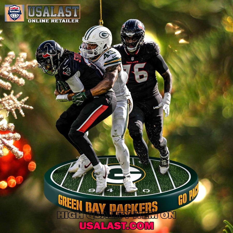 Green Bay Packers Statement Ornament and Vintage Football Field Style
