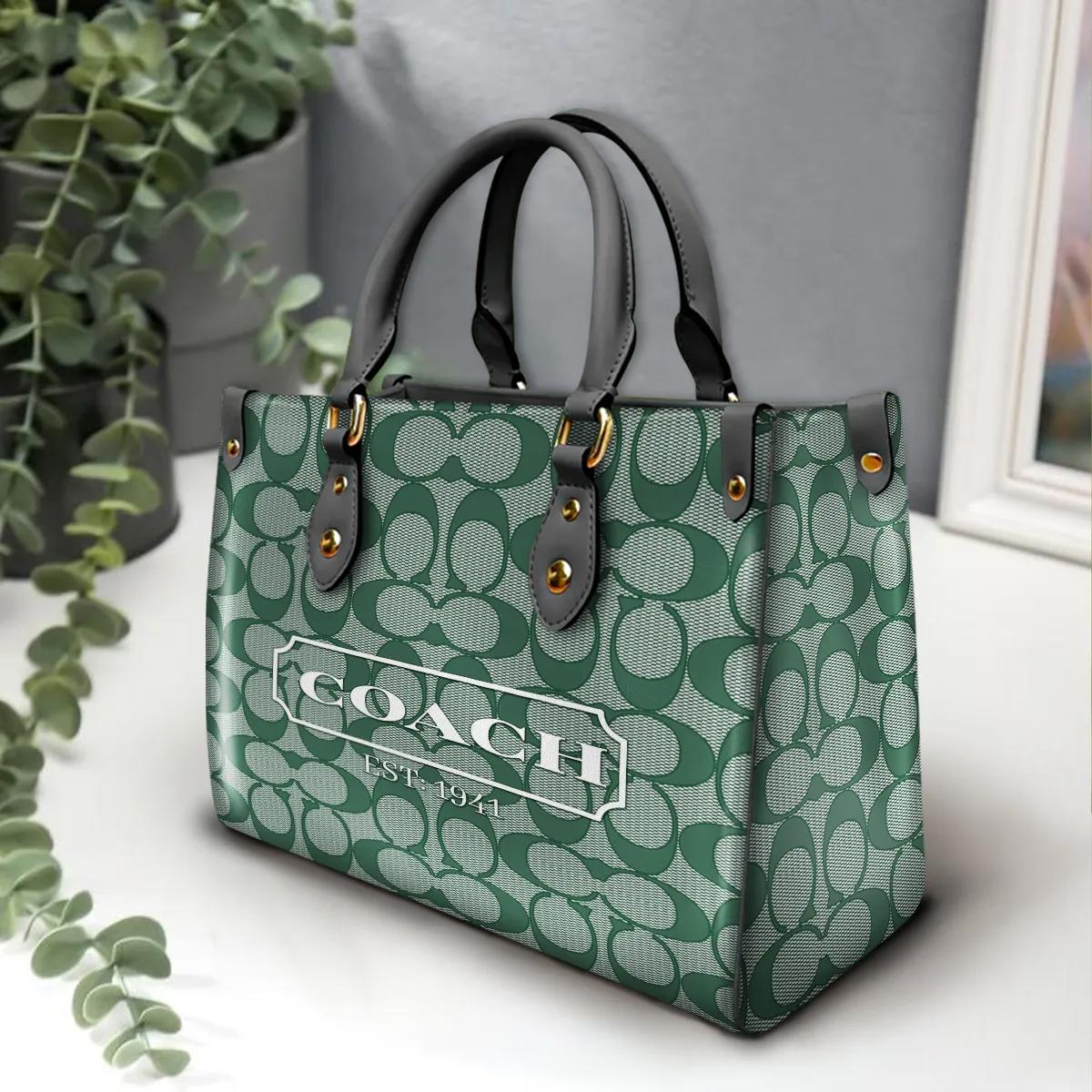 Green Coach Iconic Signature Bag