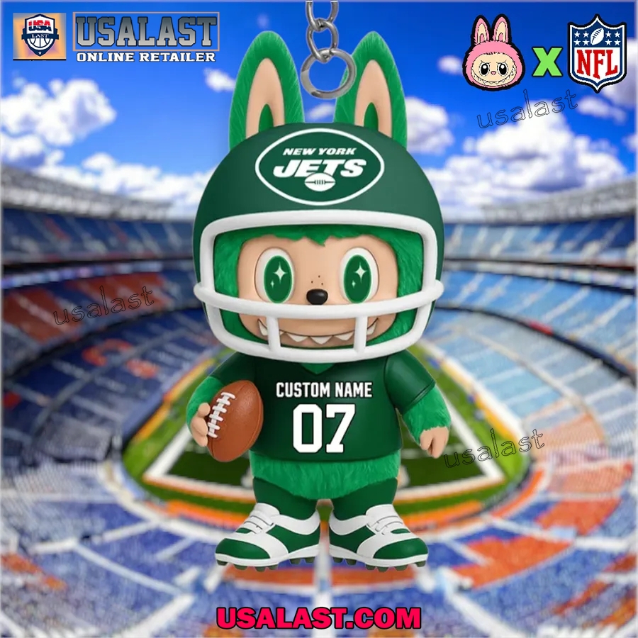 Green Jets Mascot Keychain | Statement NFL Fan Gift