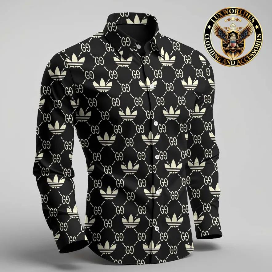 Gucci and Adidas Bold Monogram Patterned Shirt