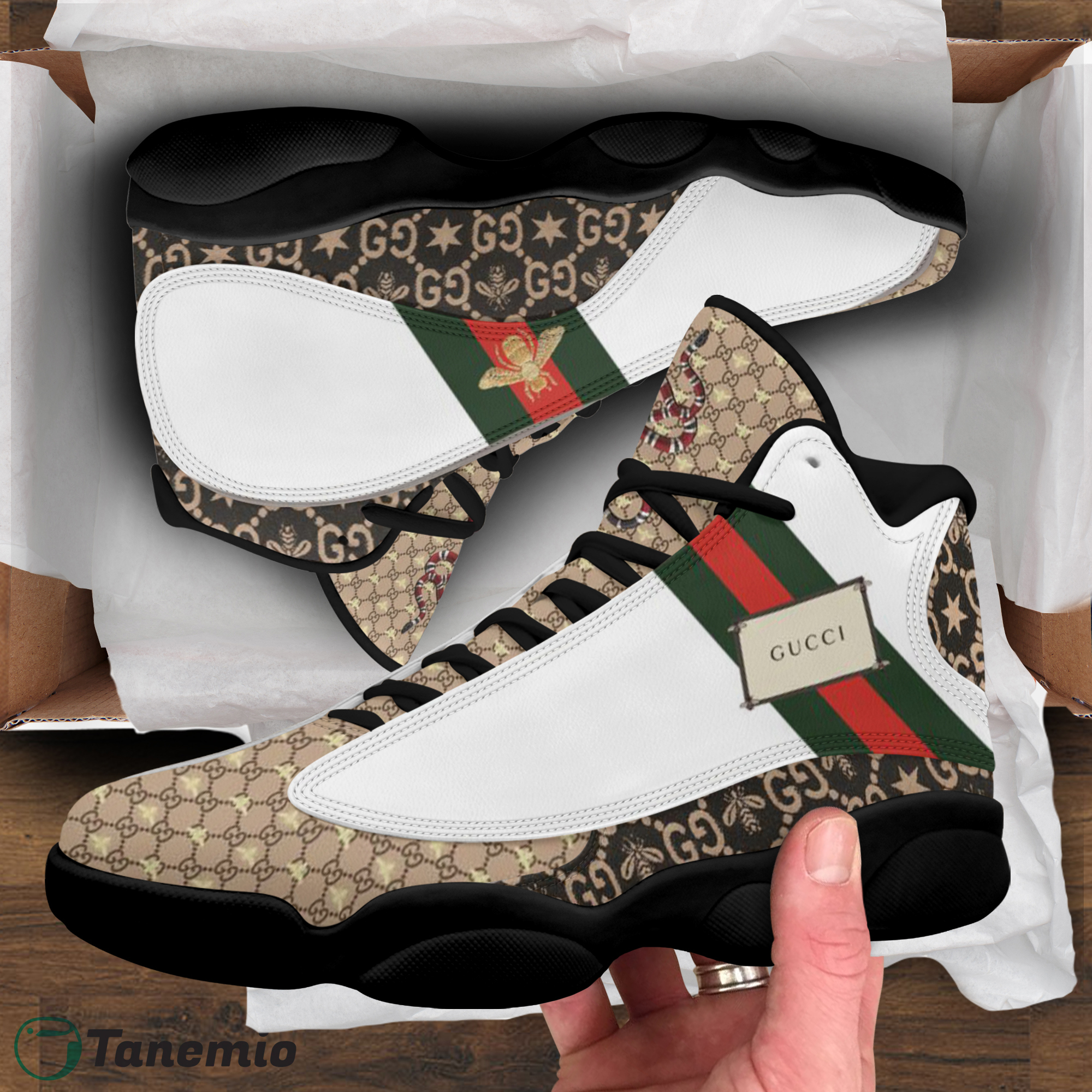 Gucci and Handcrafted Jordan 13 Sneaker