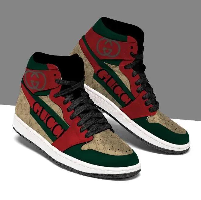 Gucci and Luxury Air Jordan 1 High Top Sneakers