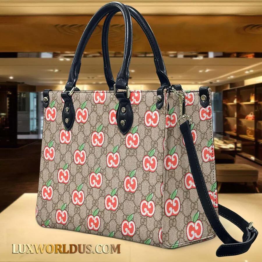 Gucci Apple Print Top Handle Bag