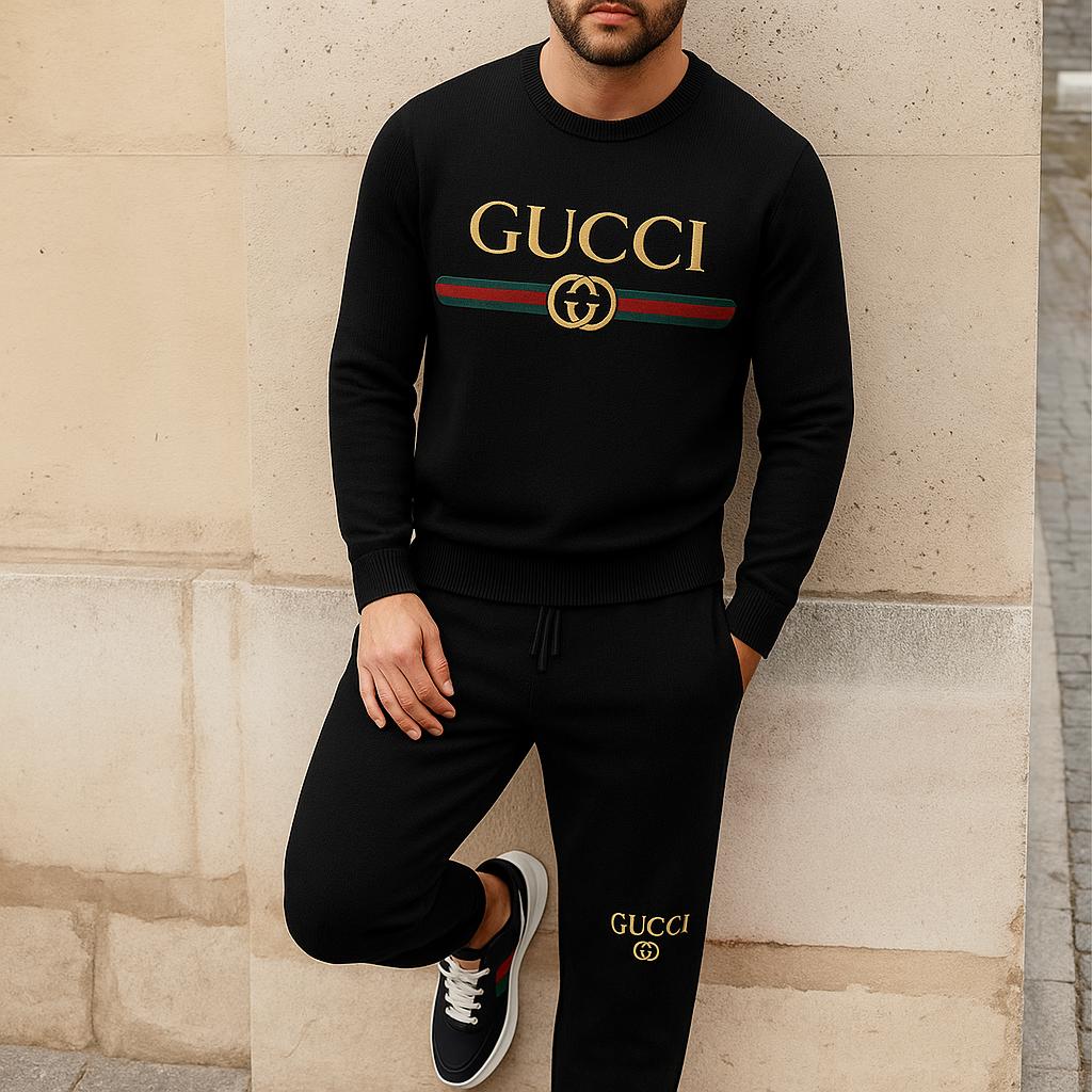 Gucci Black Cashmere Sweater And Pants Set - Luxury and Comfy Chic