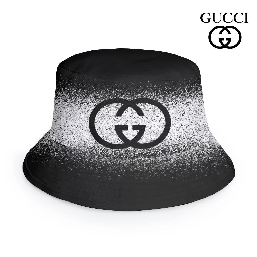 Gucci Black & White Splatter Bucket Hat