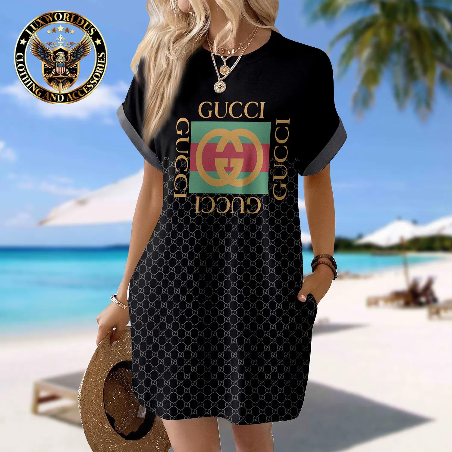 Gucci Bold Sleeve Pocket Dress