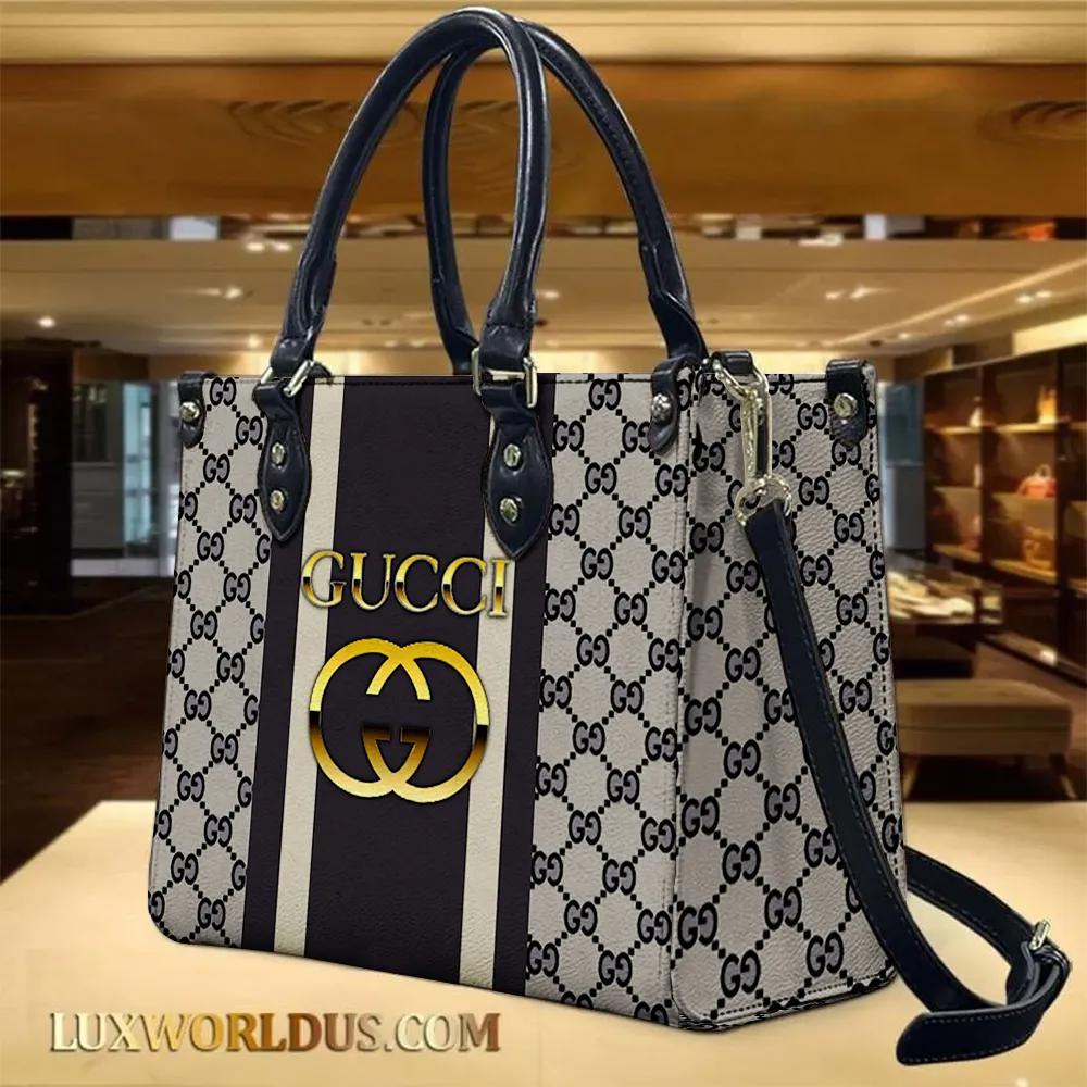 Gucci Chic Handcrafted Tote in Black and White