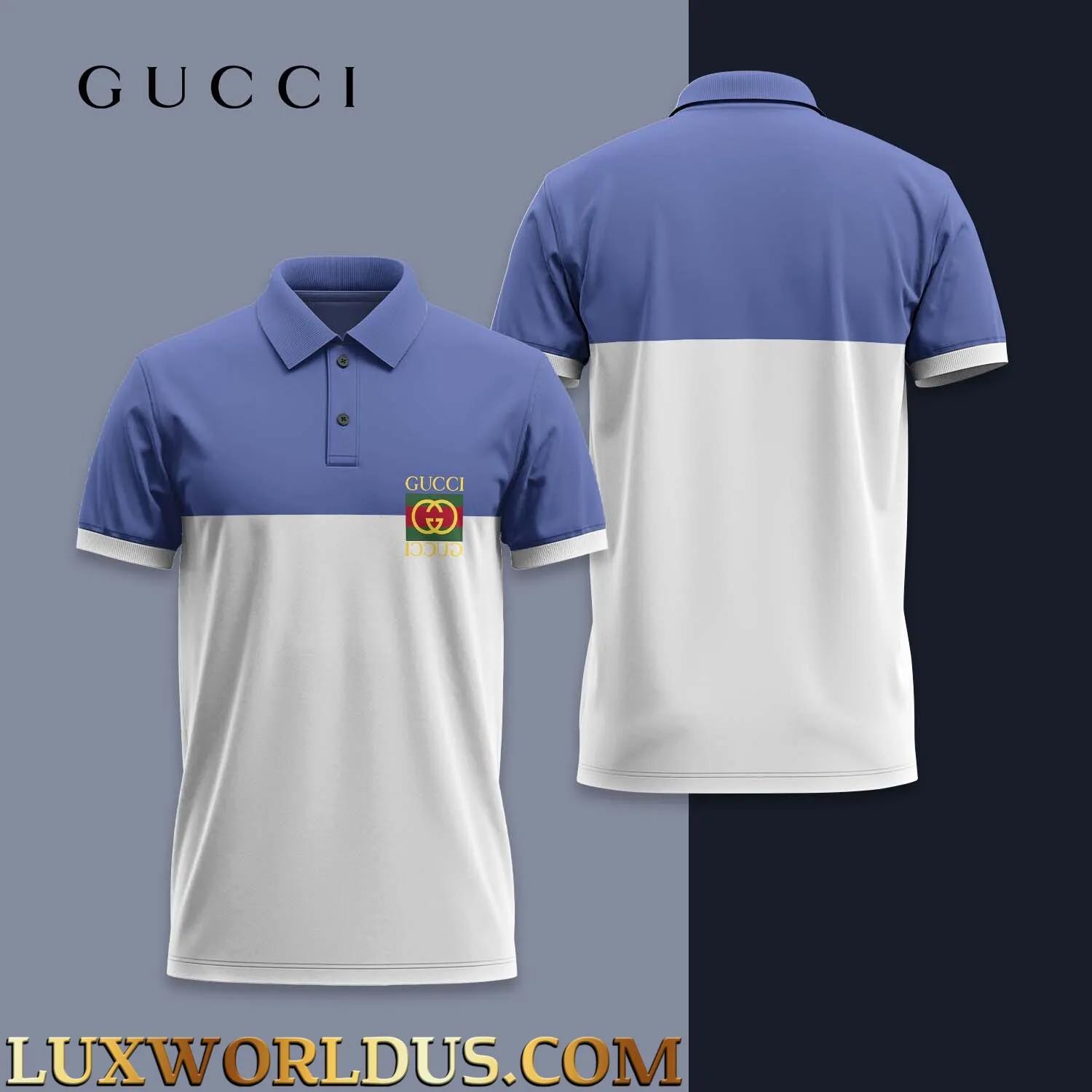 Gucci Classic Sport Polo Blue and White Stripes